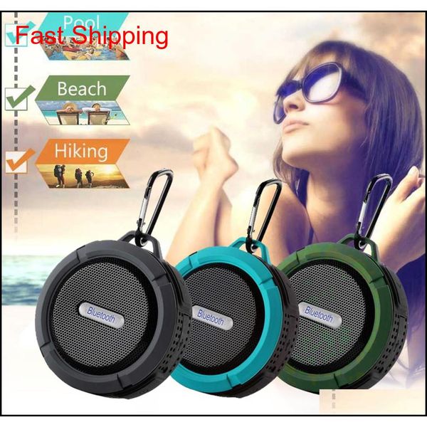 

waterproof c6 bluetooth speaker portable mini stereo hands suction cup hook up outdoor sport shower wireless subwoofer cv48b y3p9x