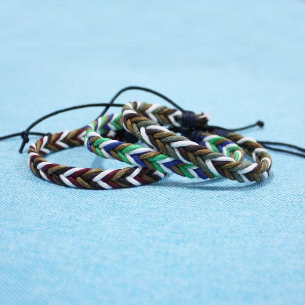 

charm bracelets handmade colorful woven rope bracelet women men adjustable string homme jewelry, Golden;silver