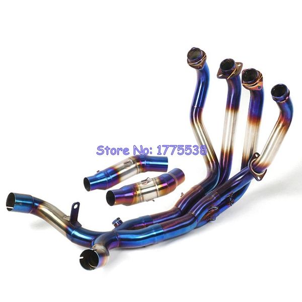 

motorcycle exhaust system stainless steel muffler headers manifold for z1000 2010-2021 escape moto motorbike front pipe tube