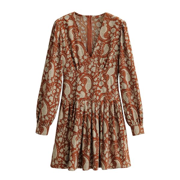 

2021 new the united states women's v-neck fold cashew flower show thin manufacturers selling wholesale long-sleeved zjv5, Black;gray