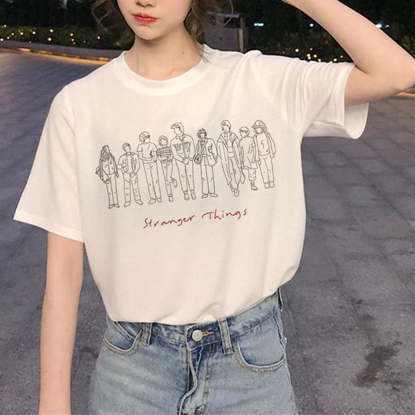 

lus los new casual t-shirt women stranger things 3 t shirt fashiontee shirt stranger thing tshirt eleven tee, White