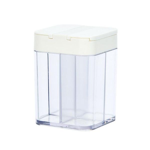 

storage bottles & jars seasoning box plastic transparent 4 grid pepper spice shaker salt jar condiment bottle kitchen gadgets tool
