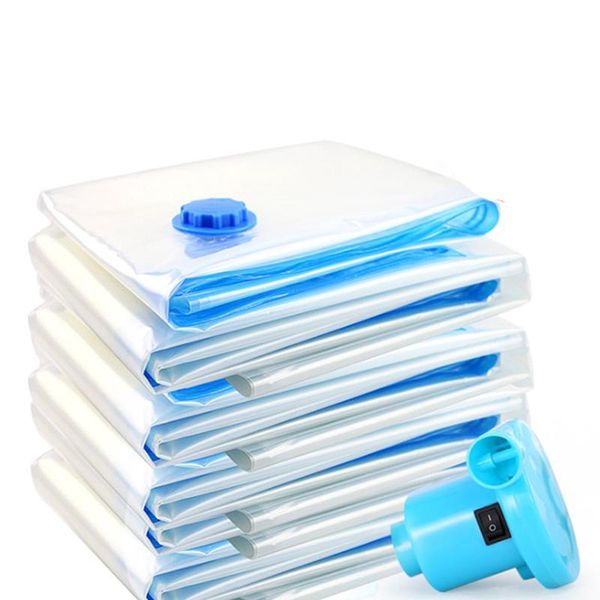 

storage bags 3pcs vacuum for clothes bag with valve transparent border foldable compressed organizer space saving seal packet