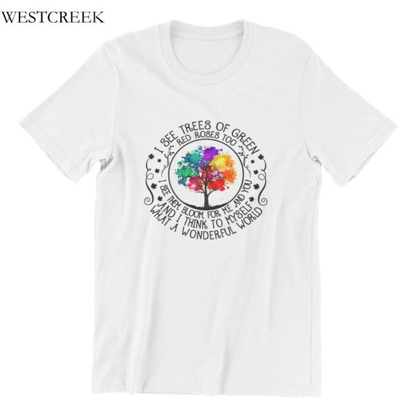 

men's t-shirts and i think to myself what a wonderful world vintage cute short sleeve 4xl 5xl 6xl t-shirt men clothing 33244, White;black