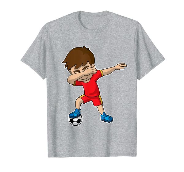 

dabbing soccer boy t-shirt, White;black
