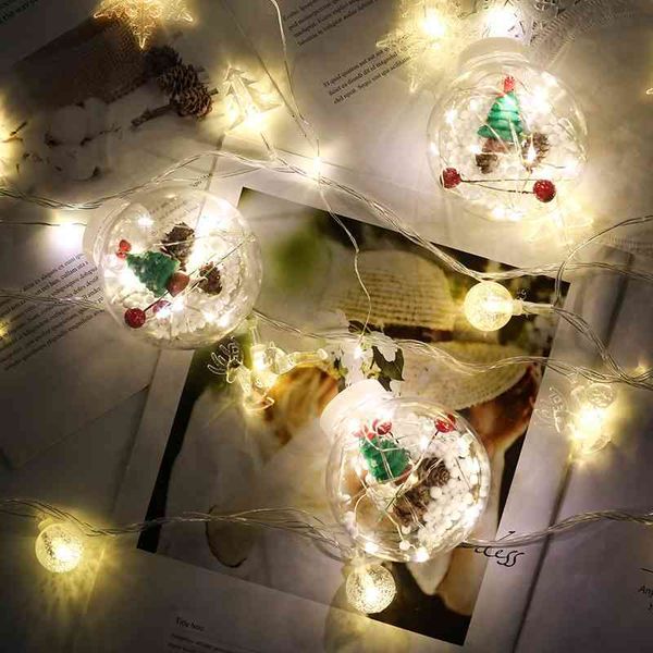

2021large tree , christmas decorative ball, straight plug-in lamp string 5m1