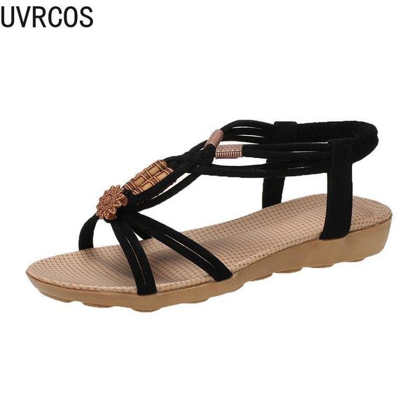 

summer women's sandals casual fashion simple vamp personality flower modification trend beach outdoor women's sandals 2021, Black