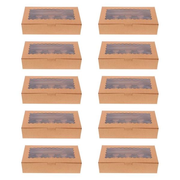 

other bakeware 10pcs creative window cupcake box kraft paper cake boxes dessert storage cases with clear windows