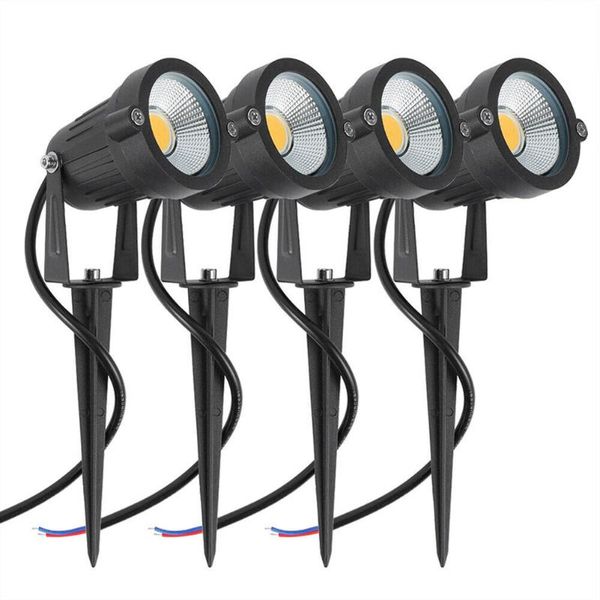 

4pcs cob in ground lights waterproof landscape lamps for garden lawn spotlight pathway yard outdoor lighting