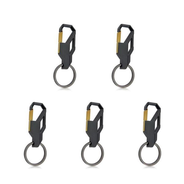 

keychains creative key rings black zinc alloy (pack of 5), Silver