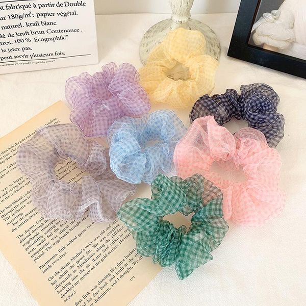 

hair accessories aphrodite organza ties scrunchies elastic stretch headband women girl lattice headwear ponytail holder