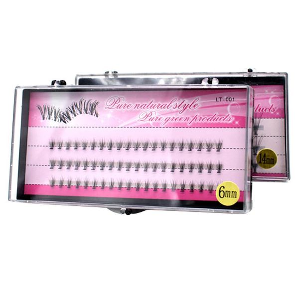 

false eyelashes 60 x individual false/fake cluster lashes extensions natural black