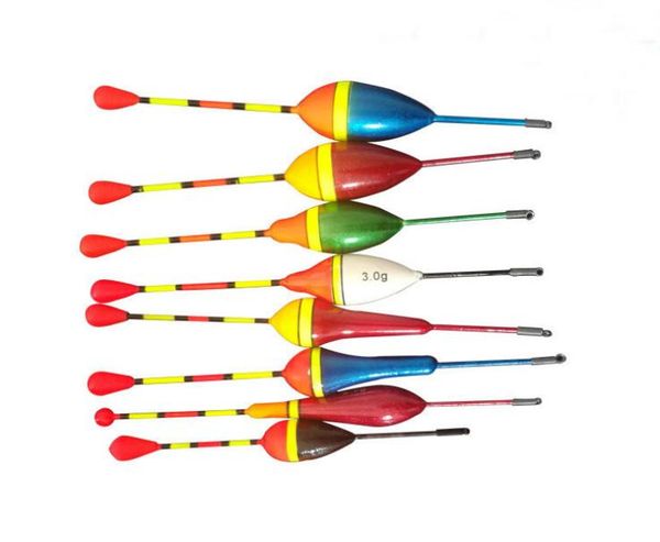 

by dhl 200set 10pcs/set carp fishing floats set buoy bobber stick for fish tackle vertical mix size
