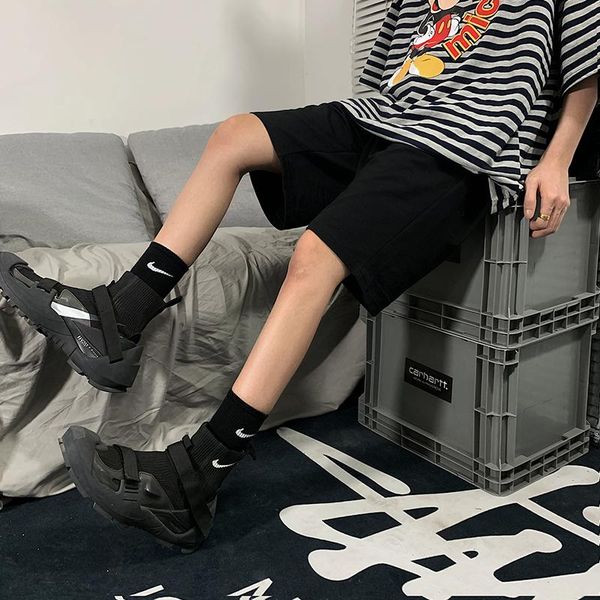 

men's shorts black men short pants casual fashion summer youthful vitality chinese style spodenki do biegania sweatpants bd50cs, White;black