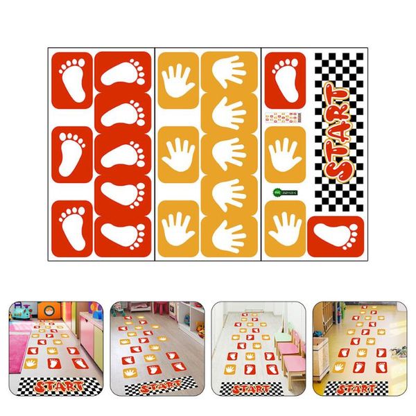 

window stickers 3pcs children floor decals footprint for nursery