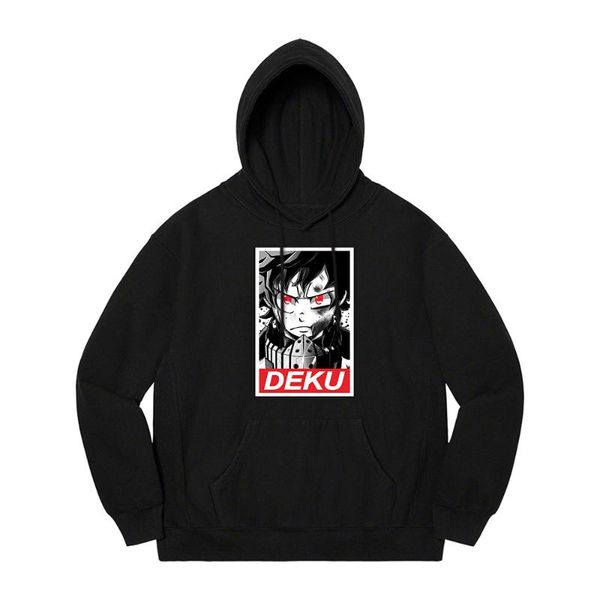

men's hoodies & sweatshirts my hero academia men women harajuku anime bakugou katsuki pullover fleece warm 100% cotton sweatshi, Black