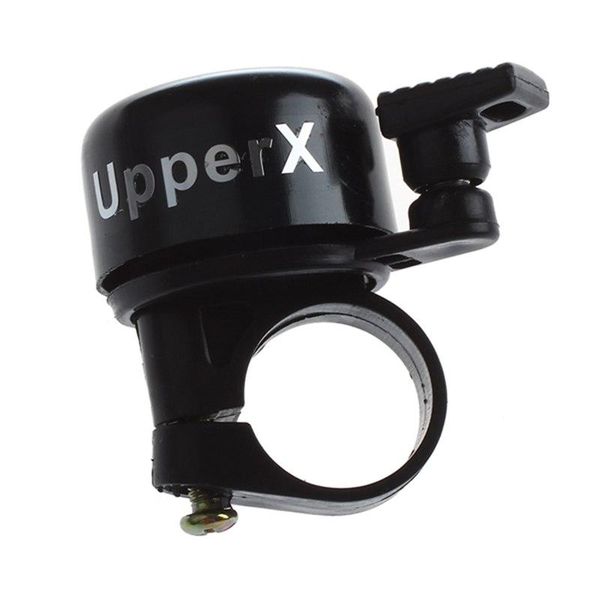 

bike horns upperx metal ring handlebar bell for bicycle cycling (black)