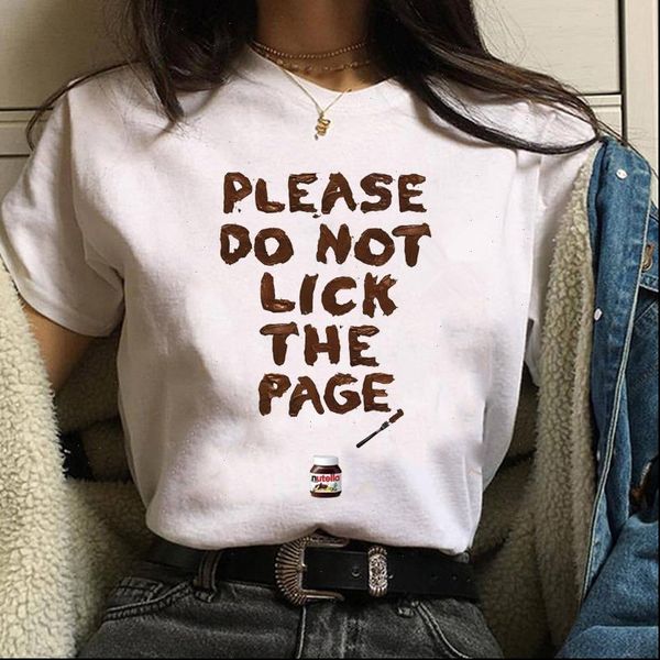 

nutella aesthetic t shirt women funny print tumblr casual white tee summer fashion graphic grunge women clothes