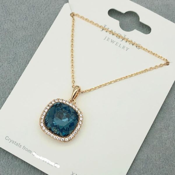 

pendant necklaces 11.11 trendy jewelry designer luxury necklace for women party fashion geometric made with austria crystal, Silver