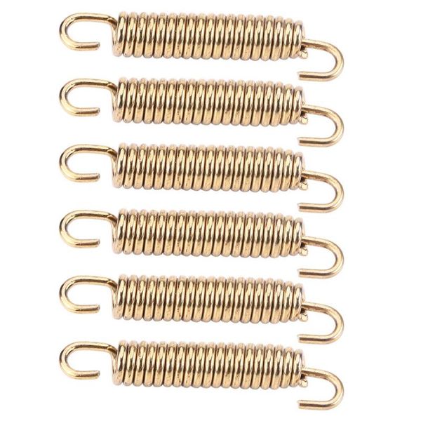 

motorcycle exhaust system 6pcs stainless steel muffler pipe spring hooks 2 colors for option fit scooter atv anti-corrosion