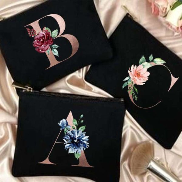 

designer cosmetic bagletter print women cosmetic bag bridesmaid makeup case beauty toiletries organizer wash storage pouch wedding party bri