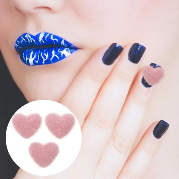 

nail gel 3pcs decors heart shaped ornaments diy manicure accessories, Red;pink