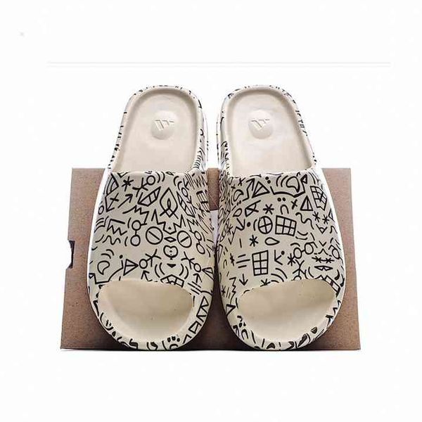 

fashion brand slippers foam men super great quality runner outdoor basketball football soccer sneakers sports sandal summer bedroom party 64, Black