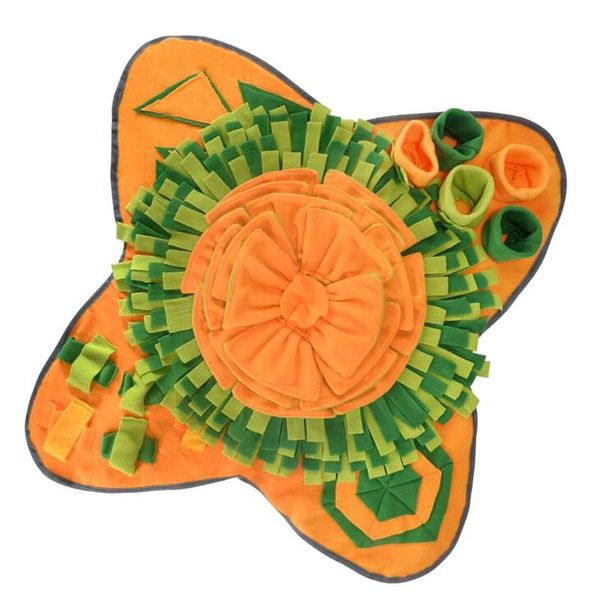 

interactive pet dog toys round pet sniffing pad washable training blanket feeding mat piecing multi-color dog toys sniffing pads