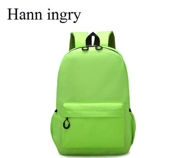 

backpack hann ingry nylon middle school students bag men & women common candy color simple large capacity h02d