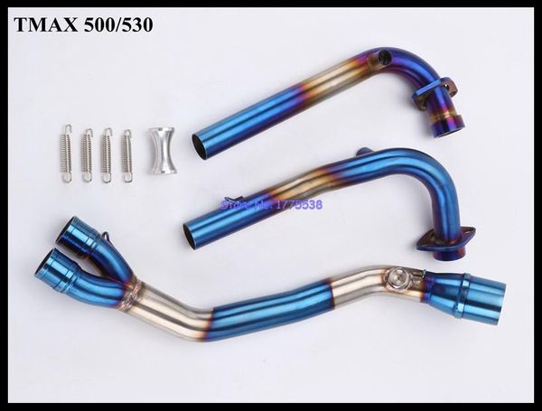 

motorcycle exhaust system tmax 530/500 link pipe stainless steel motorbike muffler connector for tmax500/530