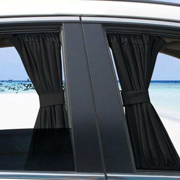 

car sunshade 2pcs anti-uv side window sunshades parasol shade curtain auto rear windshield sun block universal privacy protect