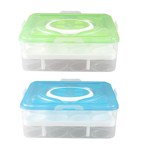 

2 pcs convenient egg storage box kitchen refrigerator anti-collision tray container accessories supplies cases
