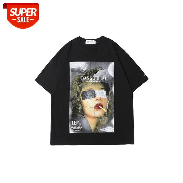 

SEVEYFAN 2021 Men's Fashion Girls Printed Tees Hip Hop Oversize Tees Summer Short Sleeve Cotton Tops for Male #i39N, White;black