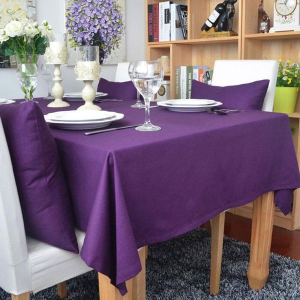 

cotton solid color tablecloth for dining table cloth rectangle table linen cover for toalhas de mesa