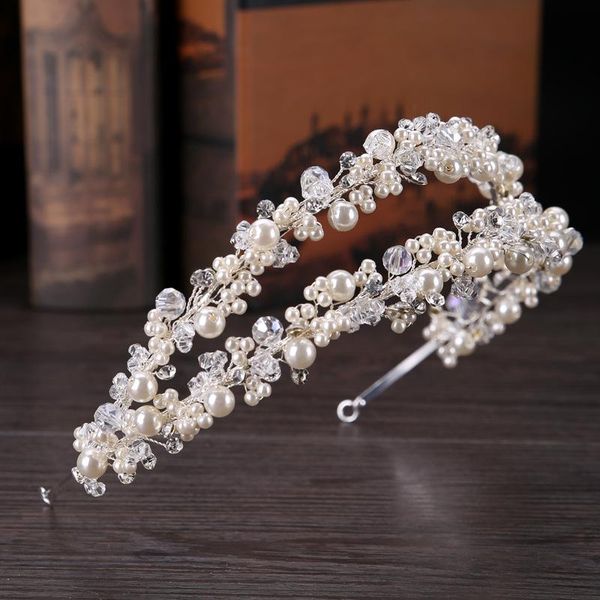 

hair clips & barrettes handmade flower pearl wedding vines vine rhinestone bridal wreath boho accessories, Golden;silver