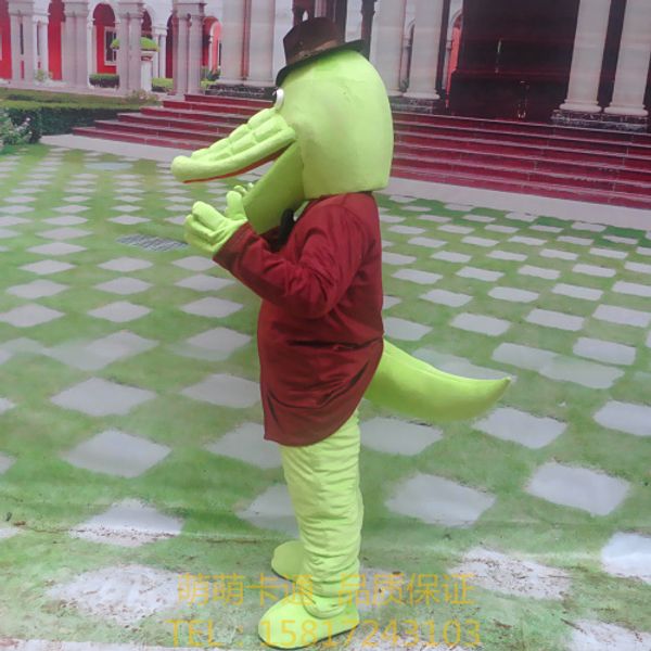 

mascot costumes crocodile mascot costume suits cosplay party game outfits clothing advertising carnival halloween xmas easter festival adult, Black;red