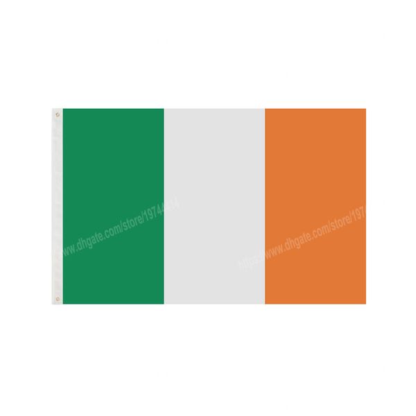 Bandeira da Irlanda bandeira nacional de poliéster voando 90 x 150 cm 3 * 5ft bandeira em todo o mundo todo o mundo ao ar livre pode ser personalizado