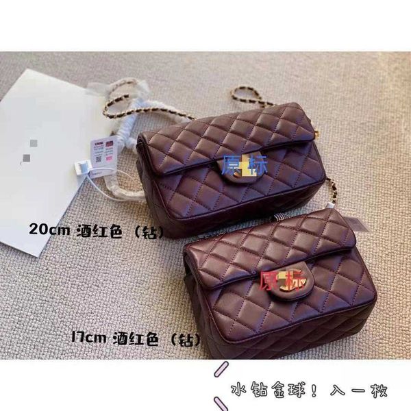 

sports sports high version 2021 new xiaoxiangfeng lingge chain bag net red lambskin one shoulder messenger bag, Red;black