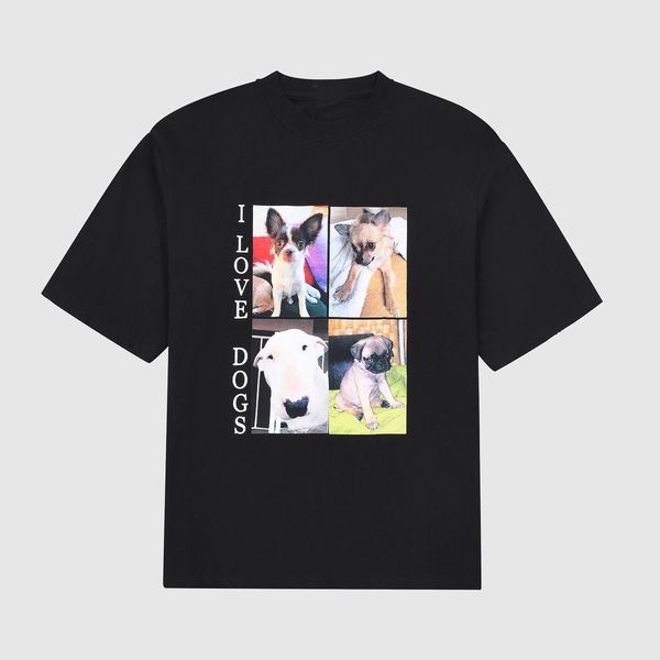 

2021 spring summer women men t shirt letter embroidery cotton black short sleeve shirts i love dogs tee bb paris large oversized big size cl, White;black