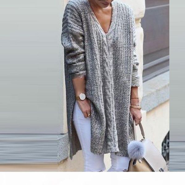 

womens knitted sweater split long sleeve loose kint sweater ladies pullover winter knitted jumper oversized, White;black