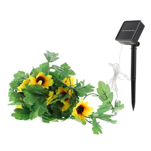 

solar lamps sunflower rattan string lights garden for outdoor home lawn patio