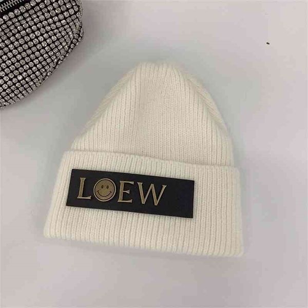 

design hat female autumn and winter version versatile label knitted wool fashion fried street pullover 70% off, Blue;gray