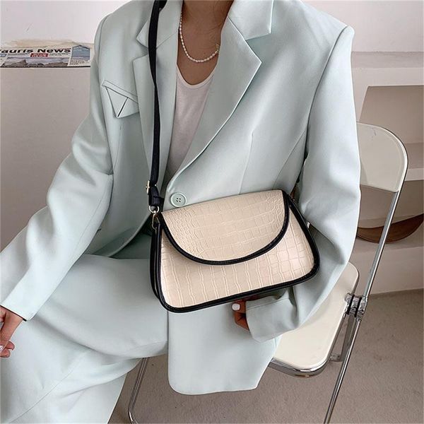 

evening bags fashion design crocodile pattern messenger bag for women pu leather ladies clutch purse handbags female baguette shoulder