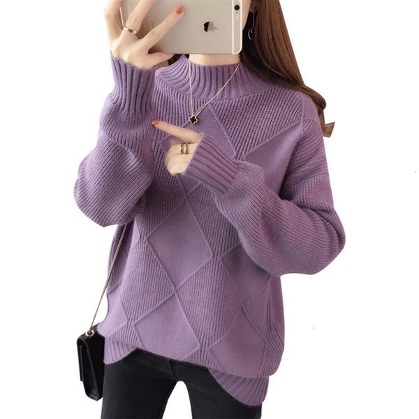 

2021 autumn winter sweater new casual women's turtleneck long sleeve solid color pullover sweaters women r3s8, White;black