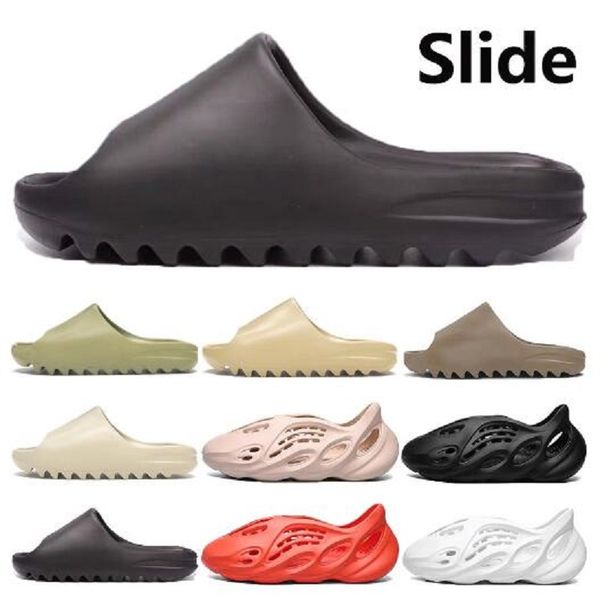 

slides men women slippers foam runner slide resin bone desert sand triple black fashion men slides beach 36-45