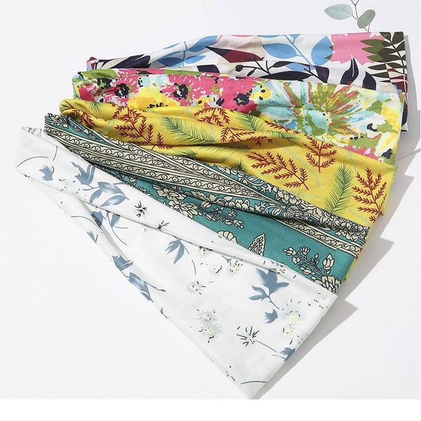 

floral print headbands wide headwrap sport headband elastic hair bands turban hairbands bandanas yoga headband hair acc jllyce