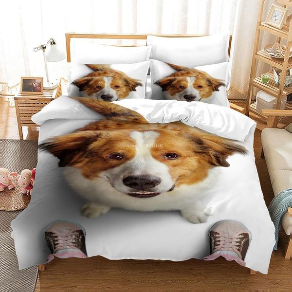 

bedding sets home textile cartoon puppy set gift for kids quilt cover pillowcase full-size single pair king