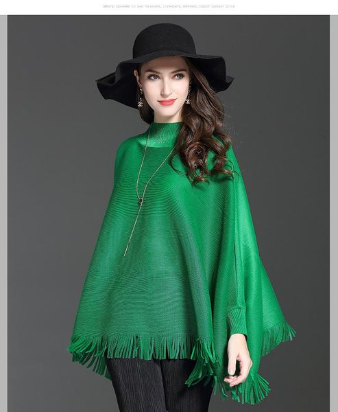 

women's blouses & shirts superaen 2021 spring autumn tassels loose plus size cloak solid stand women, White