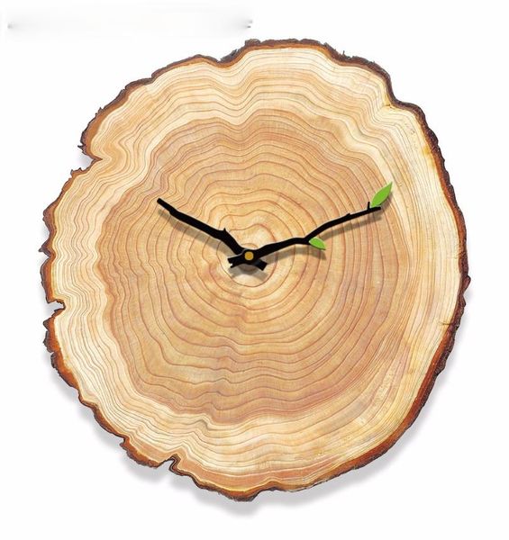 

wall clocks creative wood grain irregular living room clock bedroom mute wooden chart modern minimalist home ring european