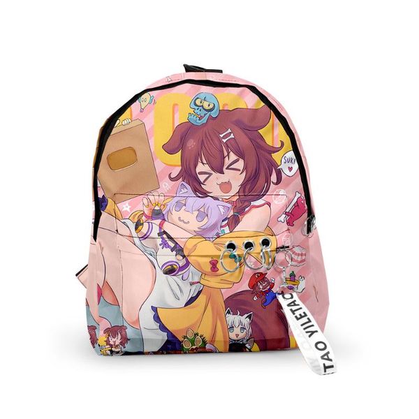 

backpack hololive simple college wind band key chain zipper